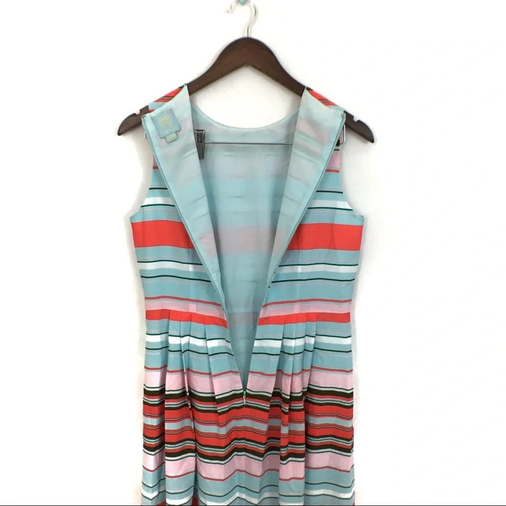 Cynthia Steffe Claiborne Striped Fit & Flare Drs - Picture 8 of 8